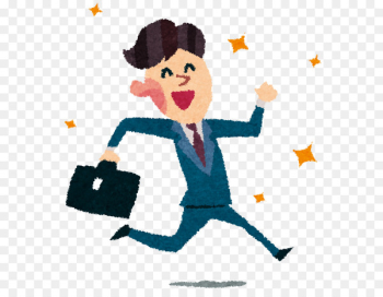 Job Person Disability Greeting Salaryman - akai illustration Job Person Disability Greeting Salaryman - akai illustration