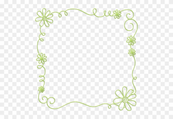 Jss Denimanddaisies Embroidered Százszorszép Határon - Green Flowers Border Clipart Jss Denimanddaisies Embroidered Százszorszép Határon - Green Flowers Border Clipart