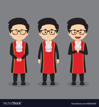judge character with various expression judge character with various expression