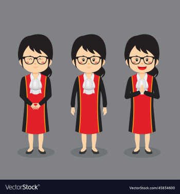 judge character with various expression judge character with various expression