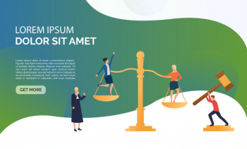 Judgement service presentation illustration Free Vector Judgement service presentation illustration Free Vector
