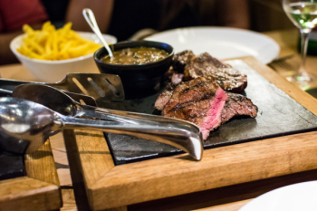 Juicy medium steak 