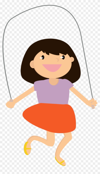 Jumping Rope - Girl Jumping Rope Cartoon Jumping Rope - Girl Jumping Rope Cartoon