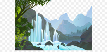Jungle Landscape - Nature Waterfalls Jungle Landscape - Nature Waterfalls