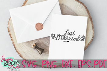 Just Married - A Wedding SVG