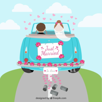 Just married car
