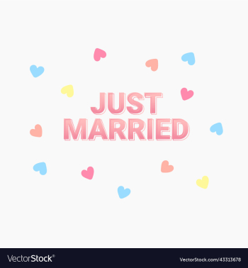 just married typography template wedding