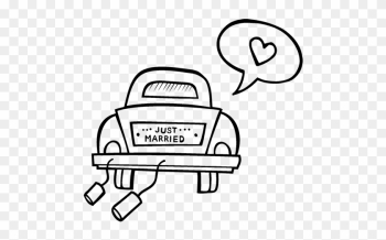 Just Married Wedding Coloring Pages