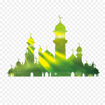 Kaaba Eid al-Fitr Eid Mubarak Eid al-Adha Illustration - Vector Green Building 