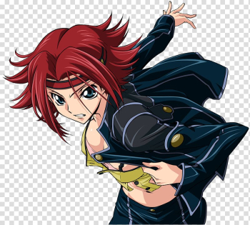 Kallen Stadtfeld Lelouch Lamperouge C.C. Suzaku Kururugi Anime, Anime transparent background PNG clipart