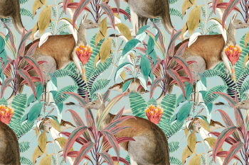 Kangaroo pattern background jungle illustration Kangaroo pattern background jungle illustration