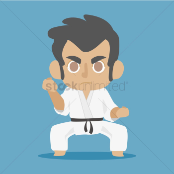 Karate kid pose Karate kid pose