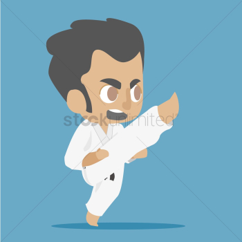 Karate kid pose Karate kid pose