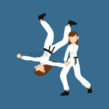 Karate women in action Karate women in action