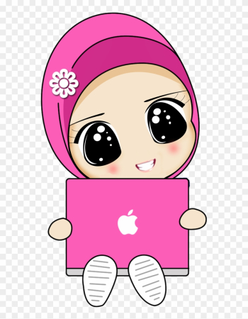 Kartun Muslimah Apple Macbook Transparent Png - Gambar Kartun Muslimah Cute