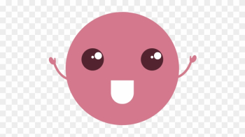 Kawaii Circle Emoticon Character - Extreme Geometry Dash Demon Face