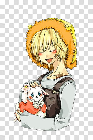 Kawaii KHR, yellow-haired girl anime transparent background PNG clipart Kawaii KHR, yellow-haired girl anime transparent background PNG clipart