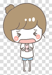 Kawaii People, animated crying woman art transparent background PNG clipart Kawaii People, animated crying woman art transparent background PNG clipart