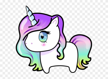 Kawaii Unicorn With Rainbow Hair By Barovlud - Kawaii Unicorn With Rainbow Hair Kawaii Unicorn With Rainbow Hair By Barovlud - Kawaii Unicorn With Rainbow Hair