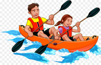 Kayak Canoe Father Illustration - Vector double boat Kayak Canoe Father Illustration - Vector double boat