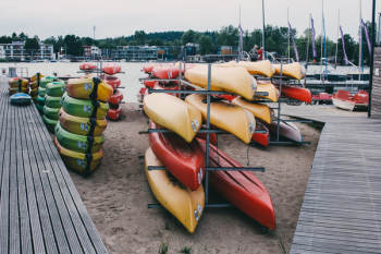 Kayak racks at the lake 2 Kayak racks at the lake 2