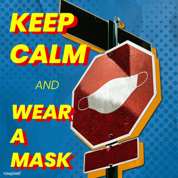 Keep calm and wear a mask to protect yourself from the coronavirus  | Free  vector - 2318672