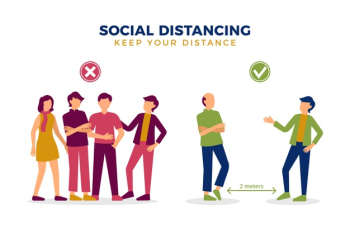Keep your distance infographic Free Vector Keep your distance infographic Free Vector
