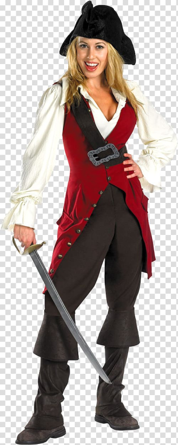 Keira Knightley Elizabeth Swann Jack Sparrow Pirates of the Caribbean: At World's End Costume, Pirate transparent background PNG clipart