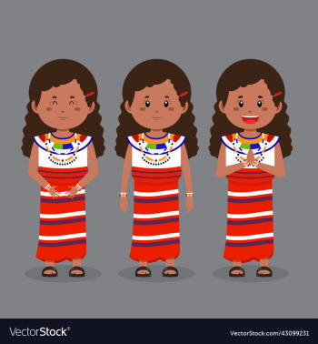 kenya character with various expression kenya character with various expression