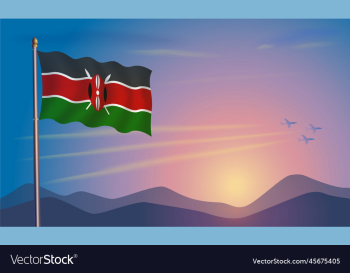 kenya flag in the morning sun kenya flag in the morning sun