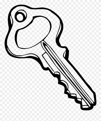 Key Clip Art Outline - Colouring Pages Of Key - Png Download ...