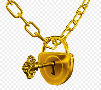 Keychain Lock Keychain Door - Golden Key 