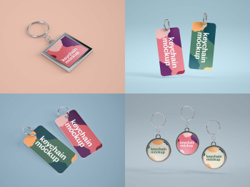 Keychain Mockup PSD