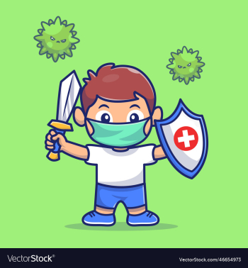 kid fight corona virus cartoon kid fight corona virus cartoon