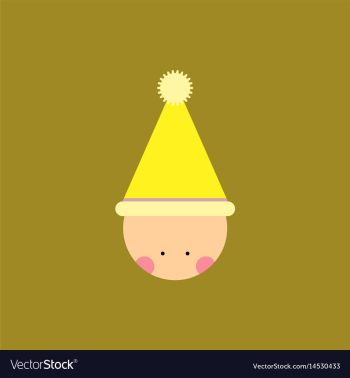 Kid head kid wearing santa hat vector image Kid head kid wearing santa hat vector image