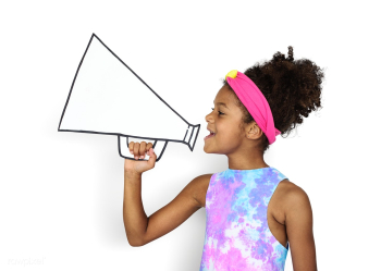 Kid megaphone announcement | Free stock psd mockup - 6181