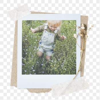 Kid png sticker instant photo, | Free PNG - rawpixel