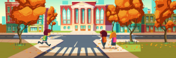 Kids go to school banner Free Vector Kids go to school banner Free Vector