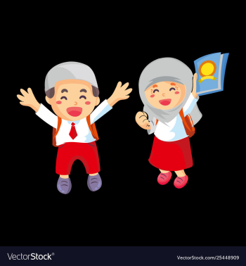 Kids islamic school vector image Kids islamic school vector image