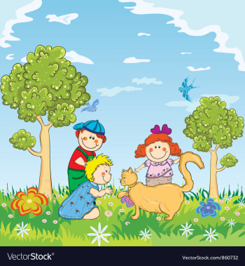 Kids playing vector image Kids playing vector image