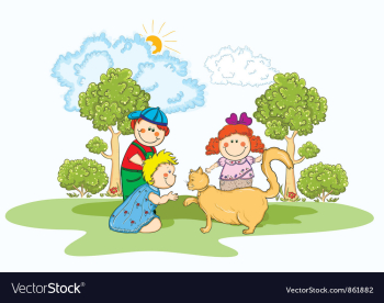Kids playing vector image Kids playing vector image