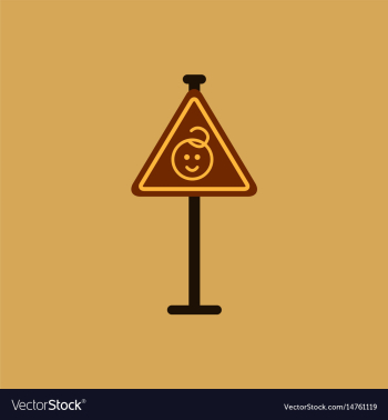 Kids warning road sign vector image Kids warning road sign vector image
