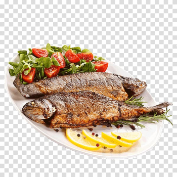 Kipper Fried fish Hamburger Pescado frito French fries, breakfast transparent background PNG clipart