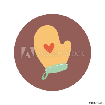 kitchen glove utensil hand draw style kitchen glove utensil hand draw style