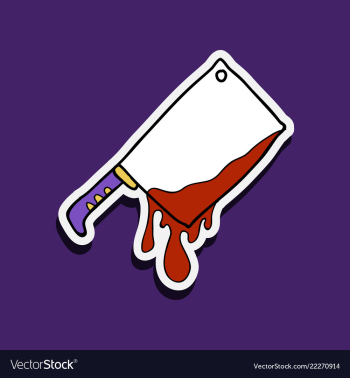 Kitchen knife murder weapon crime and murder vector image Kitchen knife murder weapon crime and murder vector image