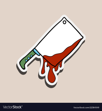 Kitchen knife murder weapon crime and murder vector image Kitchen knife murder weapon crime and murder vector image