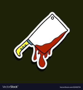 Kitchen knife murder weapon crime and murder vector image Kitchen knife murder weapon crime and murder vector image