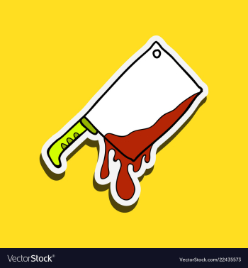 Kitchen knife murder weapon crime and murder vector image Kitchen knife murder weapon crime and murder vector image