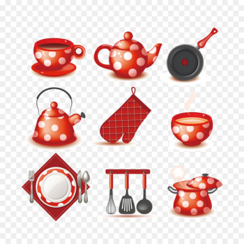 Kitchen utensil Kitchenware Kitchen cabinet - Vector tea and kitchenware 