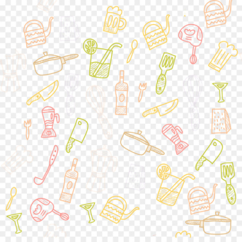 Kitchen utensil Spoon Kitchenware - Color kitchen utensils floating element 